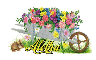 Aletha Flower Cart with Bunny