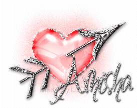 AMISHA Heart n Arrow red