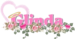 Glinda with hearts and roses