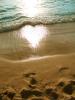 heart on the beach reflection