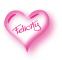 pink heart with name Felicity