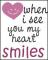 when i see you my heart smiles