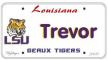 LSU License Plate - Trevor