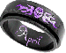 purple skull ring april