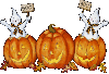 ghost and pumpkins