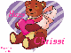 Bear with Red Heart - Hugs - Chrissi