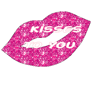 Pink Glitter Lips - Kisses to You