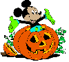 mickey mouse in a pumpkin