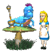 alice with caterpilar