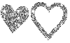 silver glitter hearts