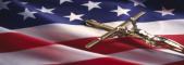 Hero prayer Cross and Amercian Flag