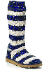 Navy Tall Knit Striped UGG