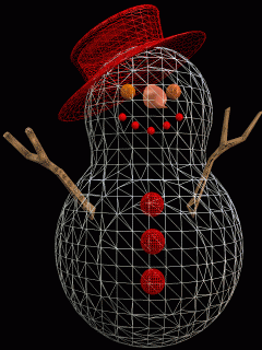 wire frame snowman
