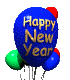 happy new year balloons