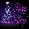 happy holidays in purple