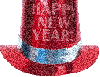 happy new year glitter hat