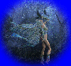 blue fairy in rain
