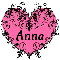 Pink and Black Heart - Anna