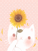 KITTY WITH SUN FLOWER