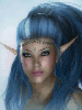 Glittered Blue Poser Elf