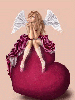 Fairy sitting on a Heart