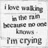 Walking in the quiet rain...