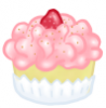Pink Fluffy Cupcake