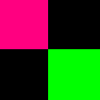 checkered w/ black, pink and green!