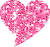 pink glitter heart