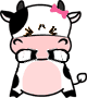 Cow shyly