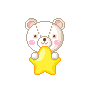white bear with star