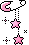 Pin - Ribbon Heart Stars