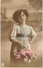 TINTED PHOTO-BEAUTIFUL YOUNG GIRL-CIRCA 1915