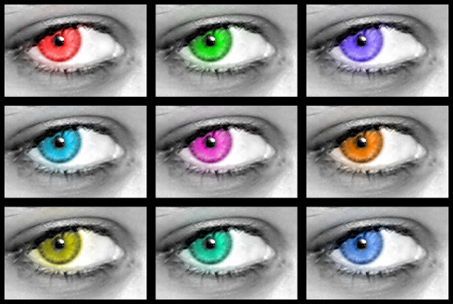 Rainbow Eye Collage