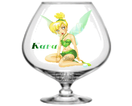 Tink in a glass for Kara