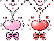 Love Heart Ribbon [ red + pink / rosa]