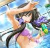 Anime girl in bath
