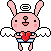 angel bunny with heart