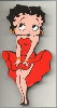 Betty Boop wear red and her eyes winks