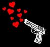 gun shooting hearts