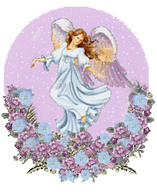Purple angel in globe