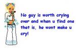 No boy is worth crying over
