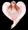 pink heart angel