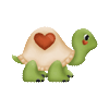 turtle with heart on shell
