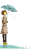 girl and the rain