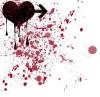 black heart splatter