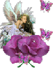 Angel w/purple rose
