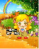cute blonde girl crying in the country side