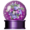 purple flowered globe