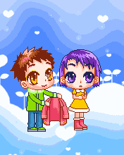 couple in winter take your coat !